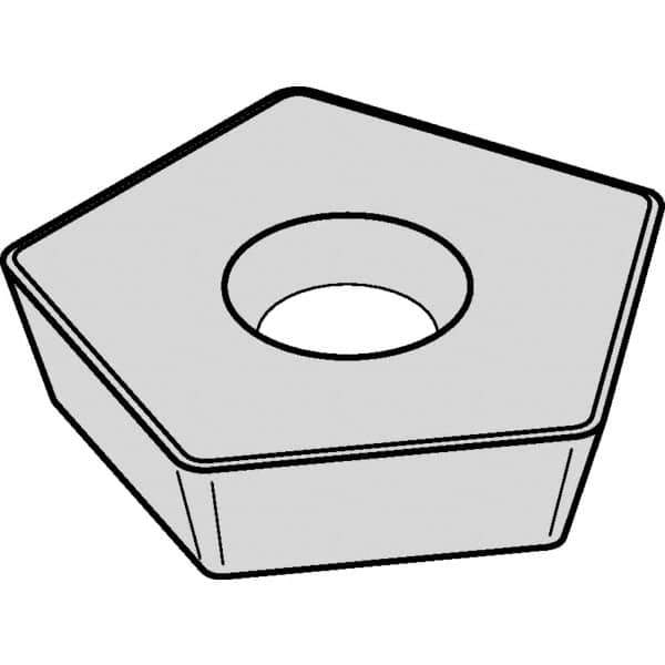 Kennametal - PDHX120420 Grade KC510M Carbide Milling Insert - TiAlN Finish, 3/16" Thick, 0.651" Inscribed Circle, 5/64" Corner Radius - Apex Tool & Supply