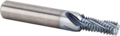 Kennametal - 5/8-11 UNC, 0.5157" Cutting Diam, 4 Flute, Solid Carbide Helical Flute Thread Mill - Internal Thread, 33.54mm LOC, 102mm OAL, 18mm Shank Diam - Apex Tool & Supply