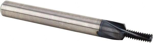 Kennametal - M3x0.50 Metric Coarse, 0.0945" Cutting Diam, 3 Flute, Solid Carbide Helical Flute Thread Mill - Internal Thread, 6.24mm LOC, 42mm OAL, 4mm Shank Diam - Apex Tool & Supply