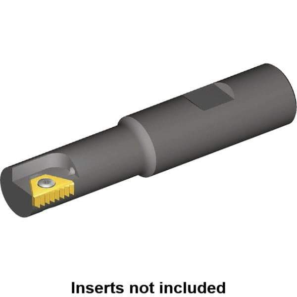 Kennametal - 9mm Cut Diam, 12mm Max Hole Depth, 12mm Shank Diam, Internal/External Indexable Thread Mill - Insert Style STN 10, 10.4mm Insert Size, 1 Insert, Toolholder Style TMS, 69mm OAL - Apex Tool & Supply