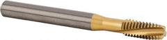 Kennametal - 1/2-13 UNC 4 Flute 3BX Plug Spiral Flute Tap - Solid Carbide, TiAlN Finish, 100.08mm OAL, Left Hand Flute, Right Hand Thread, Series T320 - Apex Tool & Supply