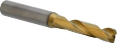 Kennametal - 8.4mm 140° Spiral Flute Solid Carbide Screw Machine Drill Bit - Multilayer TiAlN Finish, Right Hand Cut, 47mm Flute Length, 89mm OAL, Standard Point, Straight Shank - Apex Tool & Supply