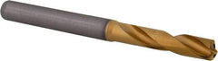 Kennametal - 7/32" 140° Spiral Flute Solid Carbide Screw Machine Drill Bit - Multilayer TiAlN Finish, Right Hand Cut, 28mm Flute Length, 66mm OAL, Standard Point, Straight Shank, Through Coolant - Apex Tool & Supply