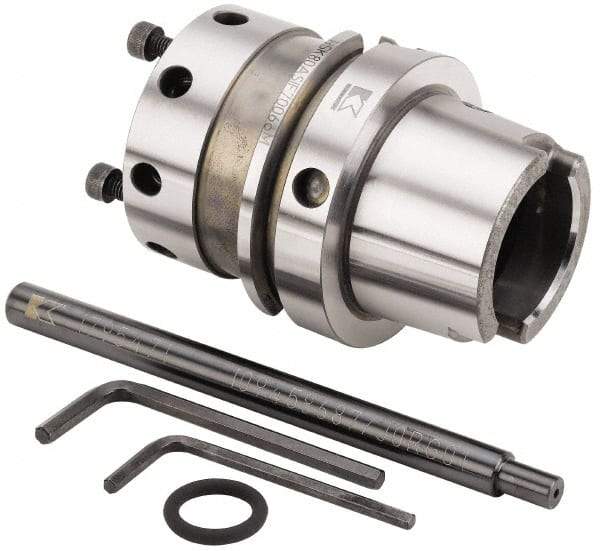 Kennametal - SIF100 System Size, HSK100A Taper, Modular Tool Holding System Adapter - 70mm Projection, 119.9mm OAL, Through Coolant - Exact Industrial Supply
