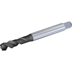 Kennametal - M12x1.75 Metric 3 Flute 6H Plug Spiral Flute Tap - High Speed Steel, Diamond-Like Carbon (DLC) Finish, 110mm OAL, Right Hand Flute, Right Hand Thread, Series T680 - Apex Tool & Supply