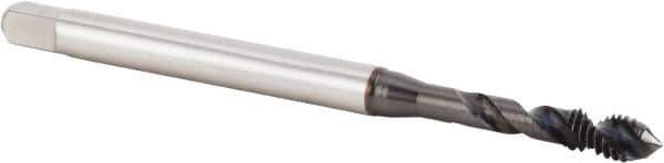 Kennametal - M4x0.70 Metric 2 Flute 6H Plug Spiral Flute Tap - High Speed Steel, Diamond-Like Carbon (DLC) Finish, 63mm OAL, Right Hand Flute, Right Hand Thread, Series T680 - Apex Tool & Supply
