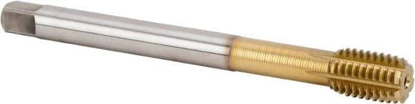 Kennametal - M16x2.00 Metric Coarse 6HX Modified Bottoming Thread Forming Tap - Vanadium High Speed Steel, TiN Finish, 110mm OAL, 22mm Thread Length, Right Hand Thread, Series T623 - Apex Tool & Supply