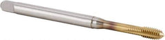 Kennametal - M6x1.00 Metric Coarse 6HX Modified Bottoming Thread Forming Tap - Powdered Metal High Speed Steel, TiN Finish, 80mm OAL, 10mm Thread Length, Right Hand Thread, Series T622 - Apex Tool & Supply