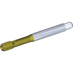 Kennametal - M16x2.00 Metric Coarse 6HX Modified Bottoming Thread Forming Tap - Powdered Metal High Speed Steel, TiN Finish, 110mm OAL, 22mm Thread Length, Right Hand Thread, Series T622 - Apex Tool & Supply