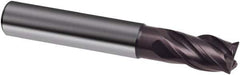 Guhring - 8mm, 12mm LOC, 8mm Shank Diam, 58mm OAL, 4 Flute, Solid Carbide Square End Mill - Single End, FIREX Finish, Spiral Flute, 35/38° Helix, Centercutting, Right Hand Cut, Right Hand Flute, Series 6706 - Apex Tool & Supply