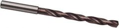 Guhring - Letter E (1/4"), 140° Point, Spiral Flute, Solid Carbide Taper Length Drill Bit - nano-Si Finish, 66mm Flute Length, 106mm OAL, Series 8522 - Apex Tool & Supply