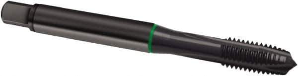 Guhring - M4x0.70 Metric, 3 Flute, Oxide Finish, Cobalt Spiral Point Tap - Plug Chamfer, Right Hand Thread, 63mm OAL, 6H Class of Fit, Series 2876 - Exact Industrial Supply