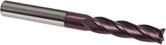 Guhring - 1/2", 3" LOC, 1/2" Shank Diam, 6" OAL, 4 Flute, Solid Carbide Square End Mill - Single End, FIREX Finish, Spiral Flute, 30° Helix, Right Hand Cut, Right Hand Flute, Series 3155 - Apex Tool & Supply