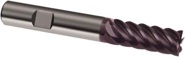 Guhring - 12mm, 26mm LOC, 12mm Shank Diam, 83mm OAL, 6 Flute, Solid Carbide Square End Mill - Single End, FIREX Finish, Spiral Flute, 45° Helix, Right Hand Cut, Right Hand Flute, Series 3047 - Apex Tool & Supply