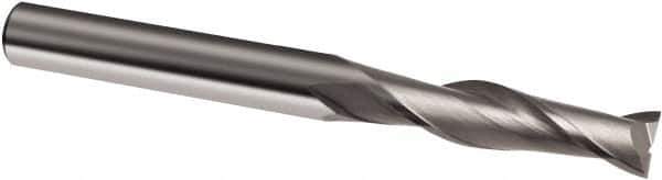 Guhring - 16mm, 65mm LOC, 16mm Shank Diam, 150mm OAL, 2 Flute, Solid Carbide Square End Mill - Single End, Uncoated, Spiral Flute, 30° Helix, Right Hand Cut, Right Hand Flute, Series 3011 - Apex Tool & Supply