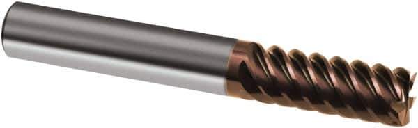 Guhring - 5/8", 1-1/4" LOC, 5/8" Shank Diam, 3-1/2" OAL, 6 Flute, Solid Carbide Square End Mill - Single End, nano-Si Finish, Spiral Flute, 45° Helix, Right Hand Cut, Right Hand Flute, Series 3084 - Apex Tool & Supply