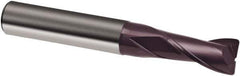 Guhring - 1/2", 1" LOC, 1/2" Shank Diam, 3" OAL, 2 Flute, Solid Carbide Square End Mill - Single End, FIREX Finish, Spiral Flute, 30° Helix, Right Hand Cut, Right Hand Flute, Series 3087 - Apex Tool & Supply