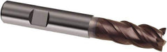 Guhring - 12mm, 26mm LOC, 12mm Shank Diam, 83mm OAL, 4 Flute, Solid Carbide Square End Mill - Single End, TiAlN Finish, Spiral Flute, 40/42° Helix, Centercutting, Right Hand Cut, Right Hand Flute, Series 3896 - Apex Tool & Supply