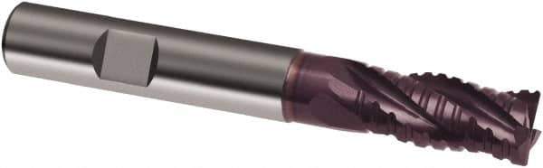 Guhring - 25mm, 45mm LOC, 25mm Shank Diam, 121mm OAL, 5 Flute, Solid Carbide Square End Mill - Single End, FIREX Finish, Spiral Flute, 30° Helix, Right Hand Cut, Right Hand Flute, Series 3888 - Apex Tool & Supply