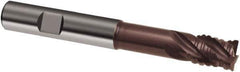 Guhring - 20mm, 26mm LOC, 20mm Shank Diam, 126mm OAL, 4 Flute, Solid Carbide Square End Mill - Single End, Nano-A Finish, Spiral Flute, 36/38° Helix, Centercutting, Right Hand Cut, Right Hand Flute, Series 3885 - Apex Tool & Supply