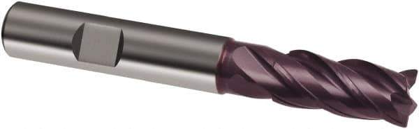Guhring - 20mm, 38mm LOC, 20mm Shank Diam, 104mm OAL, 4 Flute, Solid Carbide Square End Mill - Single End, FIREX Finish, Spiral Flute, 35/38° Helix, Centercutting, Right Hand Cut, Right Hand Flute, Series 3873 - Apex Tool & Supply
