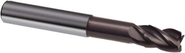 Guhring - 20mm, 26mm LOC, 20mm Shank Diam, 126mm OAL, 4 Flute, Solid Carbide Square End Mill - Single End, Nano-A Finish, Spiral Flute, 36/38° Helix, Centercutting, Right Hand Cut, Right Hand Flute, Series 3806 - Apex Tool & Supply