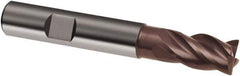 Guhring - 12mm, 16mm LOC, 12mm Shank Diam, 73mm OAL, 4 Flute, Solid Carbide Square End Mill - Single End, Nano-A Finish, Spiral Flute, 36/38° Helix, Centercutting, Right Hand Cut, Right Hand Flute, Series 3805 - Apex Tool & Supply