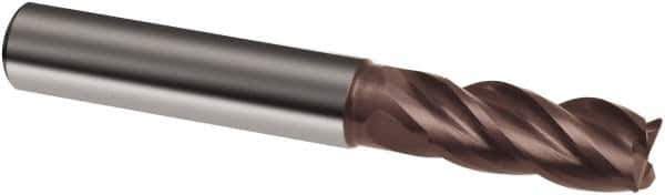Guhring - 12mm, 26mm LOC, 12mm Shank Diam, 83mm OAL, 4 Flute, Solid Carbide Square End Mill - Single End, Nano-A Finish, Spiral Flute, 36/38° Helix, Centercutting, Right Hand Cut, Right Hand Flute, Series 3800 - Apex Tool & Supply