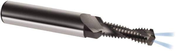Guhring - M8x1.00 Metric Fine, 0.2756" Cutting Diam, 2 Flute, Solid Carbide Helical Flute Thread Mill - Internal Thread, 21.3mm LOC, 74mm OAL, 10mm Shank Diam - Apex Tool & Supply