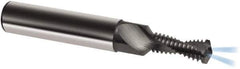 Guhring - M6x0.75 Metric Fine, 0.2067" Cutting Diam, 2 Flute, Solid Carbide Helical Flute Thread Mill - Internal Thread, 12.9mm LOC, 62mm OAL, 8mm Shank Diam - Apex Tool & Supply
