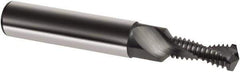 Guhring - M4x0.50 Metric Fine, 0.1378" Cutting Diam, 2 Flute, Solid Carbide Helical Flute Thread Mill - Internal Thread, 8.7mm LOC, 48mm OAL, 6mm Shank Diam - Apex Tool & Supply