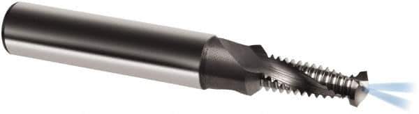 Guhring - M12x1.00 Metric Fine, 0.4331" Cutting Diam, 2 Flute, Solid Carbide Helical Flute Thread Mill - Internal Thread, 26mm LOC, 90mm OAL, 14mm Shank Diam - Apex Tool & Supply