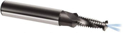 Guhring - M12x1.00 Metric Fine, 0.4331" Cutting Diam, 2 Flute, Solid Carbide Helical Flute Thread Mill - Internal Thread, 26mm LOC, 90mm OAL, 14mm Shank Diam - Apex Tool & Supply