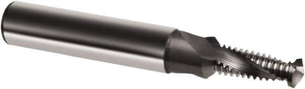 Guhring - M10x2.00 Metric, 0.3346" Cutting Diam, 2 Flute, Solid Carbide Helical Flute Thread Mill - Internal Thread, 22.5mm LOC, 80mm OAL, 12mm Shank Diam - Apex Tool & Supply