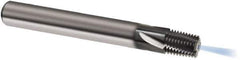 Guhring - 3/8-18 NPT, 0.4921" Cutting Diam, 4 Flute, Solid Carbide Helical Flute Thread Mill - Internal Thread, 14.82mm LOC, 80mm OAL, 14mm Shank Diam - Apex Tool & Supply