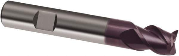 Guhring - 14mm, 14mm LOC, 14mm Shank Diam, 75mm OAL, 3 Flute, Solid Carbide Square End Mill - Single End, FIREX Finish, Spiral Flute, 45° Helix, Right Hand Cut, Right Hand Flute, Series 3729 - Apex Tool & Supply