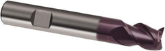 Guhring - 14mm, 14mm LOC, 14mm Shank Diam, 75mm OAL, 3 Flute, Solid Carbide Square End Mill - Single End, FIREX Finish, Spiral Flute, 45° Helix, Right Hand Cut, Right Hand Flute, Series 3729 - Apex Tool & Supply