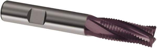 Guhring - 12mm, 26mm LOC, 12mm Shank Diam, 83mm OAL, 4 Flute, Solid Carbide Square End Mill - Single End, FIREX Finish, Spiral Flute, 20° Helix, Right Hand Cut, Right Hand Flute, Series 3682 - Apex Tool & Supply