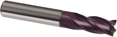 Guhring - 14mm, 26mm LOC, 14mm Shank Diam, 83mm OAL, 4 Flute, Solid Carbide Square End Mill - Single End, FIREX Finish, Spiral Flute, 30° Helix, Right Hand Cut, Right Hand Flute, Series 3678 - Apex Tool & Supply