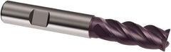 Guhring - 20mm, 38mm LOC, 20mm Shank Diam, 104mm OAL, 4 Flute, Solid Carbide Square End Mill - Single End, FIREX Finish, Spiral Flute, 40/42° Helix, Centercutting, Right Hand Cut, Right Hand Flute, Series 3630 - Apex Tool & Supply