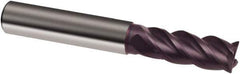 Guhring - 10mm, 22mm LOC, 10mm Shank Diam, 72mm OAL, 4 Flute, Solid Carbide Square End Mill - Single End, FIREX Finish, Spiral Flute, 40/42° Helix, Centercutting, Right Hand Cut, Right Hand Flute, Series 3629 - Apex Tool & Supply
