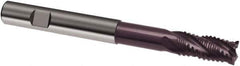 Guhring - 6mm, 13mm LOC, 6mm Shank Diam, 75mm OAL, 4 Flute, Solid Carbide Square End Mill - Single End, FIREX Finish, Spiral Flute, 30/32° Helix, Centercutting, Right Hand Cut, Right Hand Flute, Series 3600 - Apex Tool & Supply