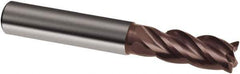 Guhring - 6mm, 13mm LOC, 5.5mm Shank Diam, 57mm OAL, 4 Flute, Solid Carbide Square End Mill - Single End, Super-A Finish, Spiral Flute, 35/38° Helix, Centercutting, Right Hand Cut, Right Hand Flute, Series 3498 - Apex Tool & Supply