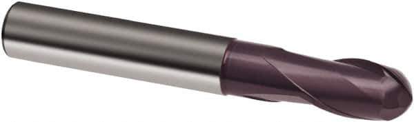 Guhring - 5mm, 8mm LOC, 6mm Shank Diam, 57mm OAL, 2 Flute, Solid Carbide Square End Mill - Single End, FIREX Finish, Spiral Flute, 30° Helix, Right Hand Cut, Right Hand Flute, Series 3359 - Apex Tool & Supply
