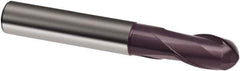 Guhring - 0.5mm, 0.75mm LOC, 3mm Shank Diam, 38mm OAL, 2 Flute, Solid Carbide Square End Mill - Single End, FIREX Finish, Spiral Flute, 30° Helix, Right Hand Cut, Right Hand Flute, Series 3359 - Apex Tool & Supply