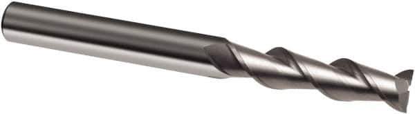Guhring - 12mm, 45mm LOC, 12mm Shank Diam, 150mm OAL, 2 Flute, Solid Carbide Square End Mill - Single End, Uncoated, Spiral Flute, 45° Helix, Right Hand Cut, Right Hand Flute, Series 3358 - Apex Tool & Supply