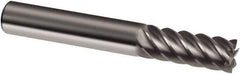 Guhring - 10mm, 22mm LOC, 10mm Shank Diam, 72mm OAL, 6 Flute, Solid Carbide Square End Mill - Single End, Uncoated, Spiral Flute, 45° Helix, Right Hand Cut, Right Hand Flute, Series 3311 - Apex Tool & Supply