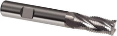 Guhring - 16mm Diam, Coarse Pitch, 32mm LOC, 4 Flute Solid Carbide Corner Chamfer Roughing End Mill - Uncoated, 92mm OAL, 16mm Shank Diam, Single End - Apex Tool & Supply