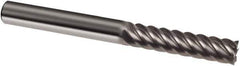 Guhring - 5/16", 1-1/8" LOC, 5/16" Shank Diam, 3" OAL, 6 Flute, Solid Carbide Square End Mill - Single End, Uncoated, Spiral Flute, 45° Helix, Right Hand Cut, Right Hand Flute, Series 3180 - Apex Tool & Supply