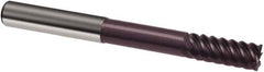 Guhring - 1/2", 1" LOC, 1/2" Shank Diam, 4-1/2" OAL, 6 Flute, Solid Carbide Square End Mill - Single End, FIREX Finish, Spiral Flute, 55° Helix, Right Hand Cut, Right Hand Flute, Series 3183 - Apex Tool & Supply